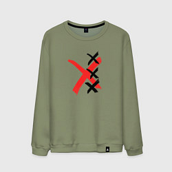 Свитшот хлопковый мужской Triple-X, цвет: авокадо
