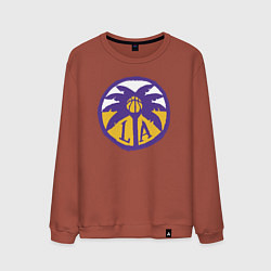 Свитшот хлопковый мужской Lakers California, цвет: кирпичный