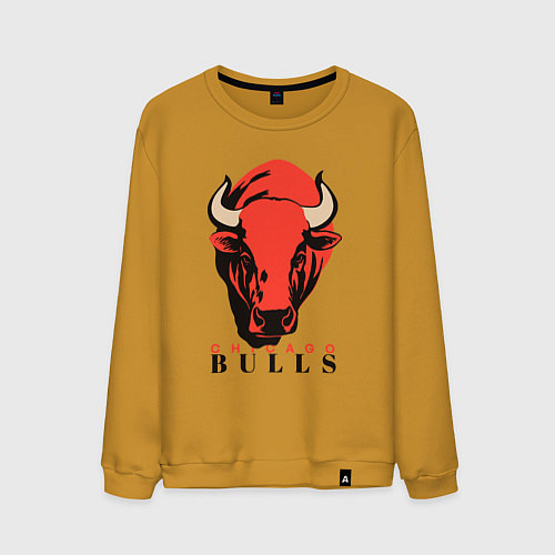 Мужской свитшот Chicago bull / Горчичный – фото 1