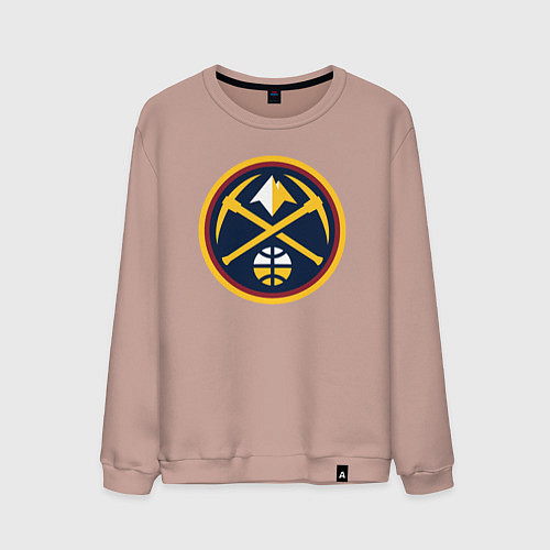 Мужской свитшот Denver Nuggets logo / Пыльно-розовый – фото 1