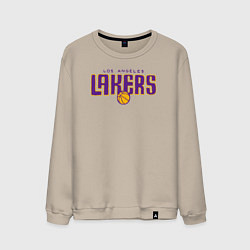 Свитшот хлопковый мужской Team Lakers, цвет: миндальный