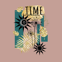 Свитшот хлопковый мужской С солнцем и луной, цвет: пыльно-розовый — фото 2