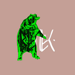 Свитшот хлопковый мужской Славянский Велес-медведь, цвет: пыльно-розовый — фото 2