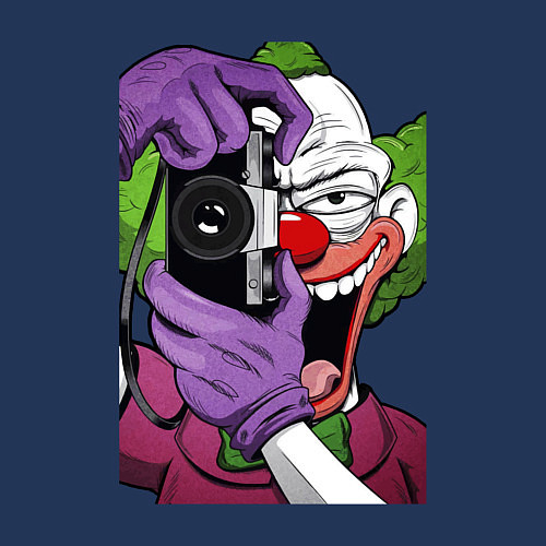 Мужской свитшот Krusty photographer / Тёмно-синий – фото 3