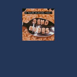 Свитшот хлопковый мужской Пришли нюдсы, цвет: тёмно-синий — фото 2