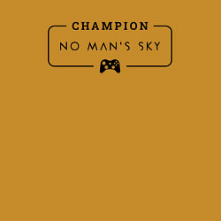 Свитшот хлопковый мужской No Mans Sky gaming champion: рамка с лого и джойст, цвет: горчичный — фото 2