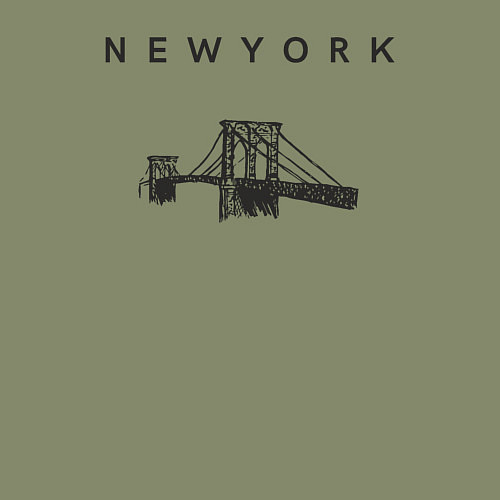 Мужской свитшот Бруклинский мост / Авокадо – фото 3