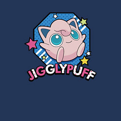 Свитшот хлопковый мужской Улыбка покемон Jigglypuff, цвет: тёмно-синий — фото 2