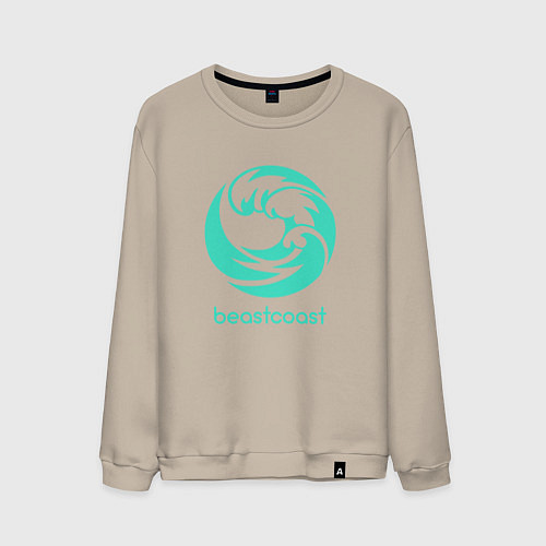 Мужской свитшот Beastcoast logo / Миндальный – фото 1