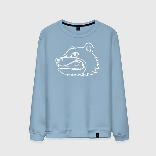 Мужской свитшот Белая голова медведя / Мягкое небо – фото 1