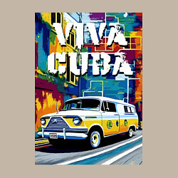 Свитшот хлопковый мужской Viva Cuba - car - retro, цвет: миндальный — фото 2