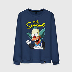 Свитшот хлопковый мужской Krusty the clown, цвет: тёмно-синий