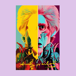 Свитшот хлопковый мужской Andy Warhol - self-portrait - neural network, цвет: лаванда — фото 2