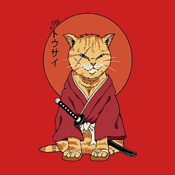 Свитшот хлопковый мужской Samurai kimono cat, цвет: красный — фото 2