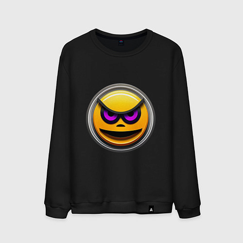 Мужской свитшот Злорадный смайлик / Черный – фото 1