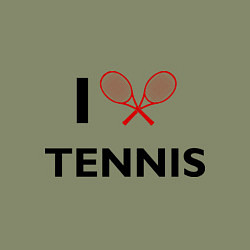 Свитшот хлопковый мужской I Love Tennis, цвет: авокадо — фото 2