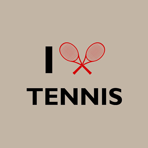 Мужской свитшот I Love Tennis / Миндальный – фото 3