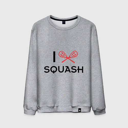 Мужской свитшот I Love Squash / Меланж – фото 1