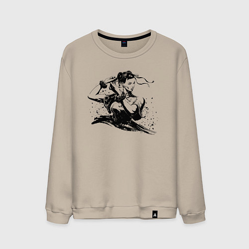 Мужской свитшот Street Fighter Chun-Li / Миндальный – фото 1