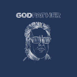 Свитшот хлопковый мужской Godfather white, цвет: тёмно-синий — фото 2