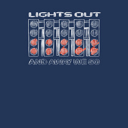 Свитшот хлопковый мужской Lights out white, цвет: тёмно-синий — фото 2