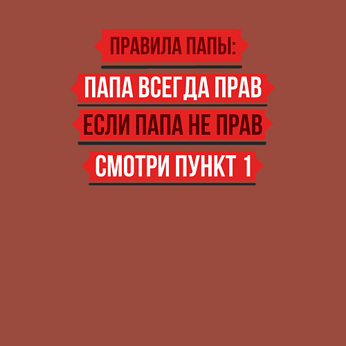 Мужской свитшот Папа прав / Кирпичный – фото 3