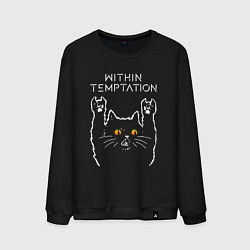 Мужской свитшот Within Temptation rock cat