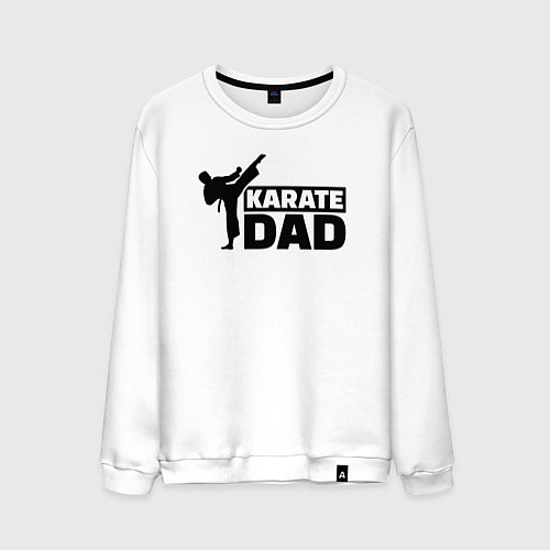 Мужской свитшот Karate dad / Белый – фото 1