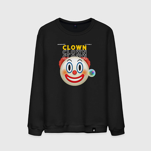 Мужской свитшот Litterly Clown / Черный – фото 1
