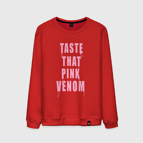 Мужской свитшот Tasty that pink venom - blackpink / Красный – фото 1