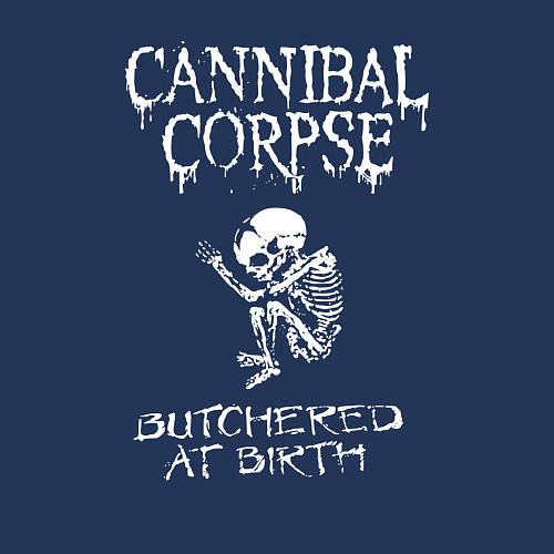 Мужской свитшот Cannibal Corpse - butchered at birth / Тёмно-синий – фото 3