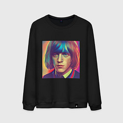 Свитшот хлопковый мужской Brian Jones Glitch Art, цвет: черный