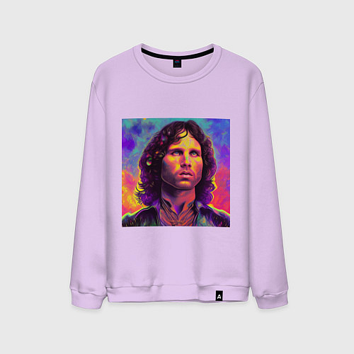 Мужской свитшот Jim Morrison Strange colors Art / Лаванда – фото 1