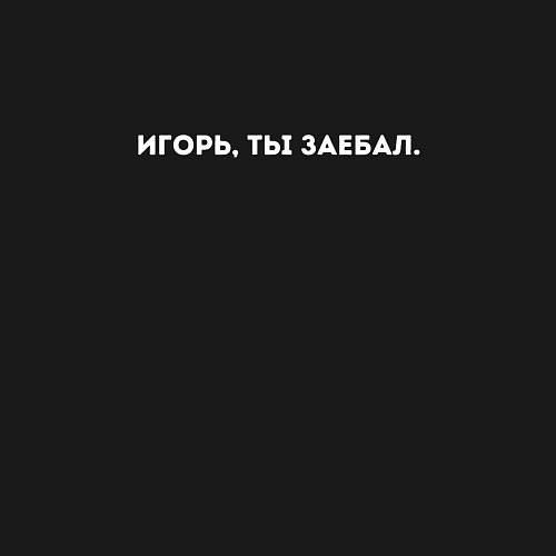 Мужской свитшот Игорь, ты заебал: Надо было сразу тебя нахуй посла / Черный – фото 3