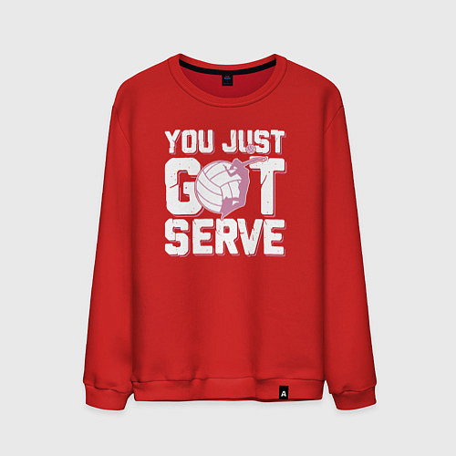 Мужской свитшот Just got serve / Красный – фото 1