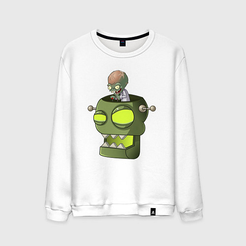 Мужской свитшот Зомбосс / Белый – фото 1