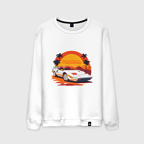 Мужской свитшот Ретро Феррари / Белый – фото 1