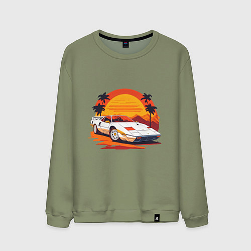 Мужской свитшот Ретро Феррари / Авокадо – фото 1