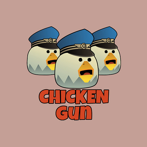 Мужской свитшот Chicken Gun команда синие / Пыльно-розовый – фото 3