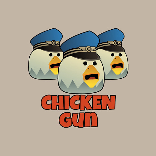 Мужской свитшот Chicken Gun команда синие / Миндальный – фото 3