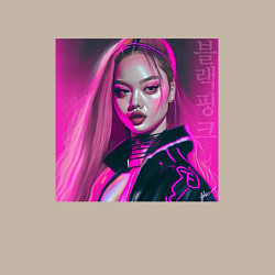 Свитшот хлопковый мужской Blackpink Lisa аниме рисунок, цвет: миндальный — фото 2