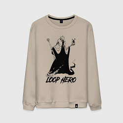 Свитшот хлопковый мужской Lich - Loop Hero, цвет: миндальный