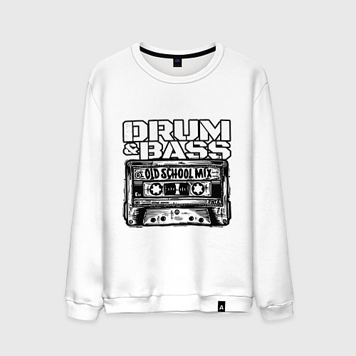 Мужской свитшот Dnb oldschool / Белый – фото 1