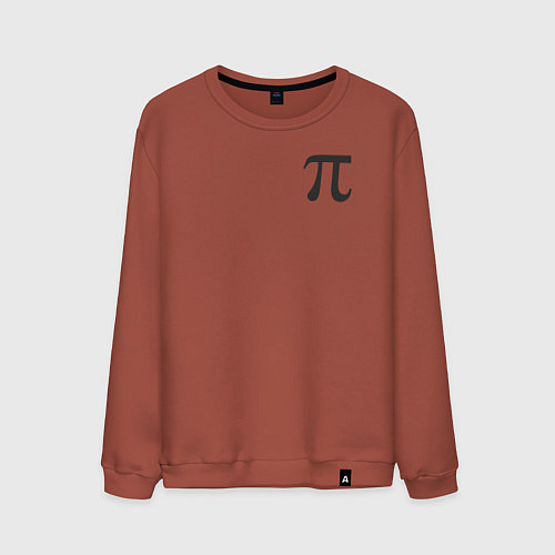 Мужской свитшот Пи число 3,14 / Кирпичный – фото 1