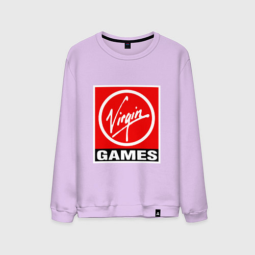 Мужской свитшот Virgin games logo / Лаванда – фото 1