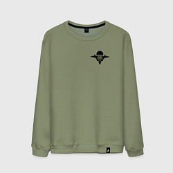 Свитшот хлопковый мужской ВДВ символ логотип, цвет: авокадо