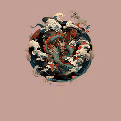 Свитшот хлопковый мужской Power of the Dragon god, цвет: пыльно-розовый — фото 2