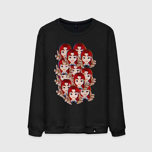 Мужской свитшот Аки тянется к тебе - Kill Love / Черный – фото 1