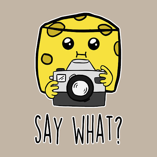 Мужской свитшот Cheese photographer / Миндальный – фото 3