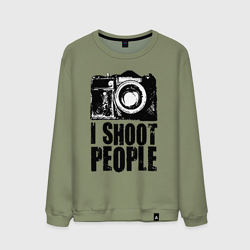 Мужской свитшот Shoot photographer / Авокадо – фото 1